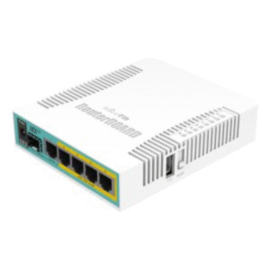 Router Mikrotik Routerboard Hex Poe Rb960pgs Blanco Y Turquesa
