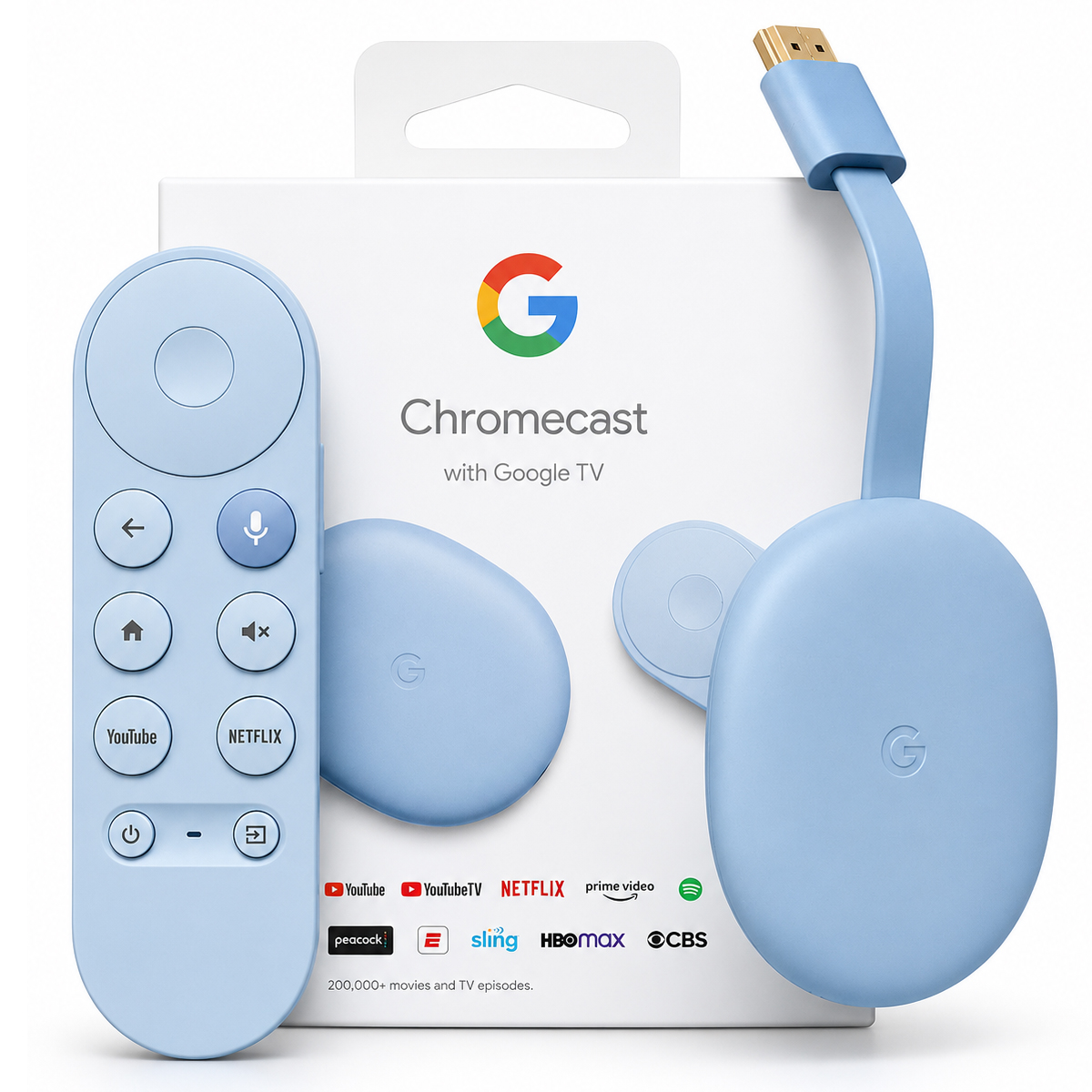 01 Google Chromecast con Google TV 4K Original Sky con control remoto por voz